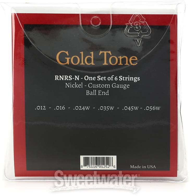 Gold Tone RNRSN Nickel Roundneck Resonator String Set Reverb