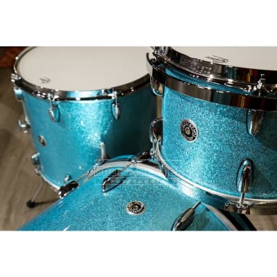 Gretsch Brooklyn 4pc Euro Drum Set Turquoise Sparkle image 4