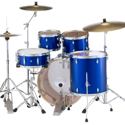 Pearl Export 5-Piece 22" Fusion Drum Kit with Hardware and Sabian Cymbal Pack - High Voltage Blue image 10