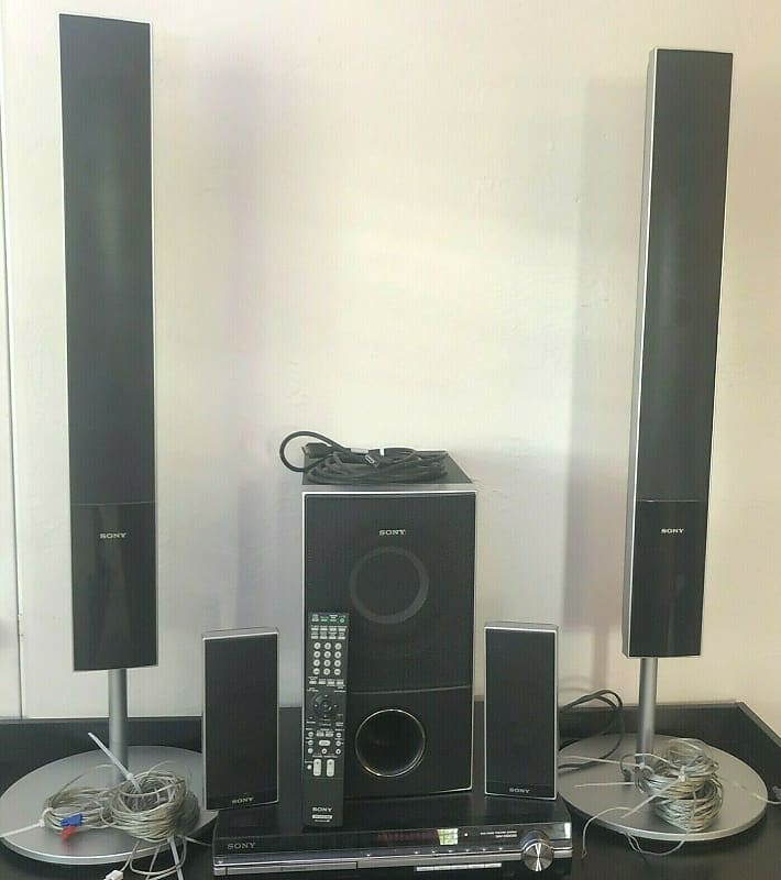 Sony Home Theater Surround System Disc DVD Player Remote Speakers  Used, Great Working Sale