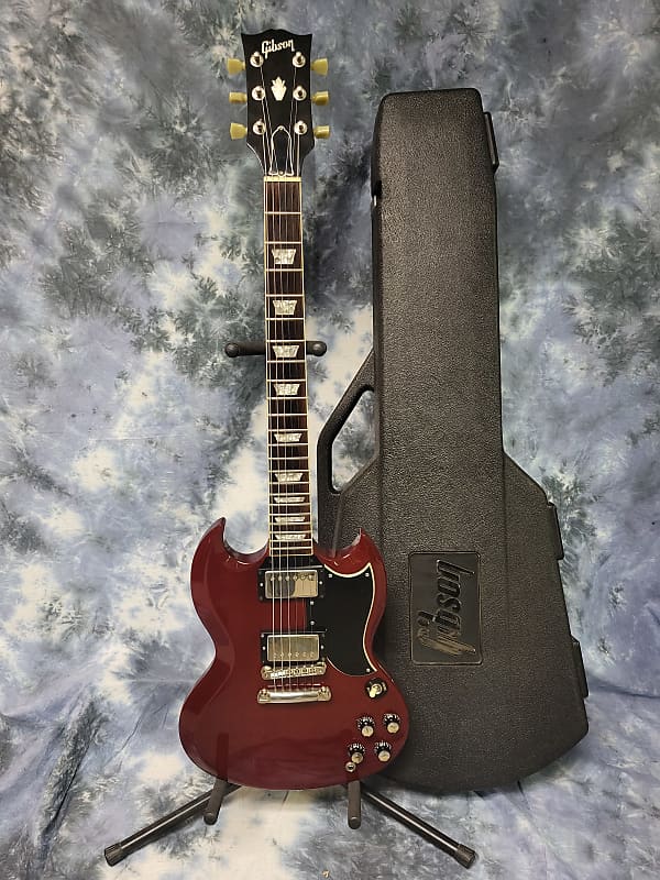 Video Demo Vintage 1986 Gibson 62' Reissue SG Standard Heritage Cherry Mahogany Pro Setup Gibson Chainsaw Hard Shell Case image 1