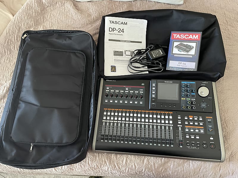 Tascam DP24SD w/CD MIDI, DVD tutorial, 8GB SD card, dust Reverb