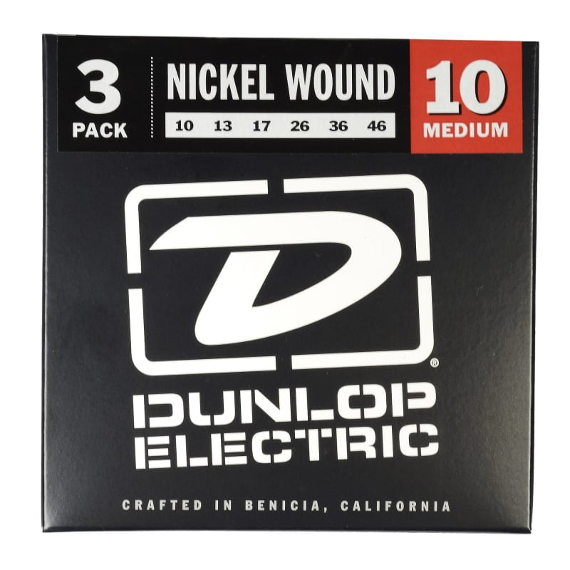 Photos - Strings Dunlop  Electric Nickel Plated Steel Medium 10-46 3-Pack new 