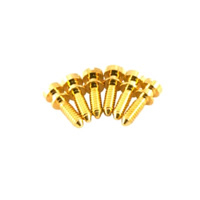 Kluson USA Brass Gold Intonation Screw Set Of 6 For Nonwired ABR-1 Tune-O-Matic Bridges image 2