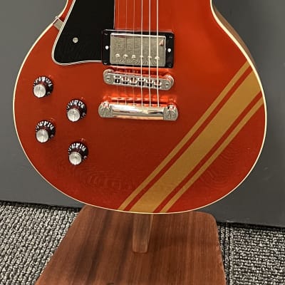 Gibson *MOD* Les Paul Standard '50s Left Handed 2021  Lefty Burnt Orange / Gold Racing Stripe image 18