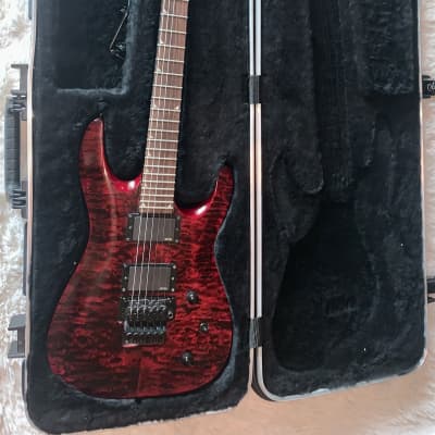 Jackson SLATXMGQ 3-6 neckthru Soloist Electric Guitar - Quilted Top in Trans Red Floyd rose emg pickups ohsc image 12