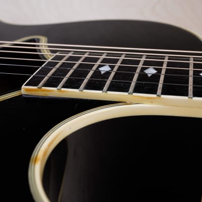 B.C. Rich RAEG2 Acoustic Electric Guitar 1983 Black Made in Japan MIJ w/ Hard Case image 11