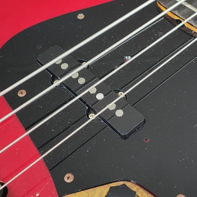 1980's Moon Japan Custom Order Jazz Bass (Transparent Red) image 4