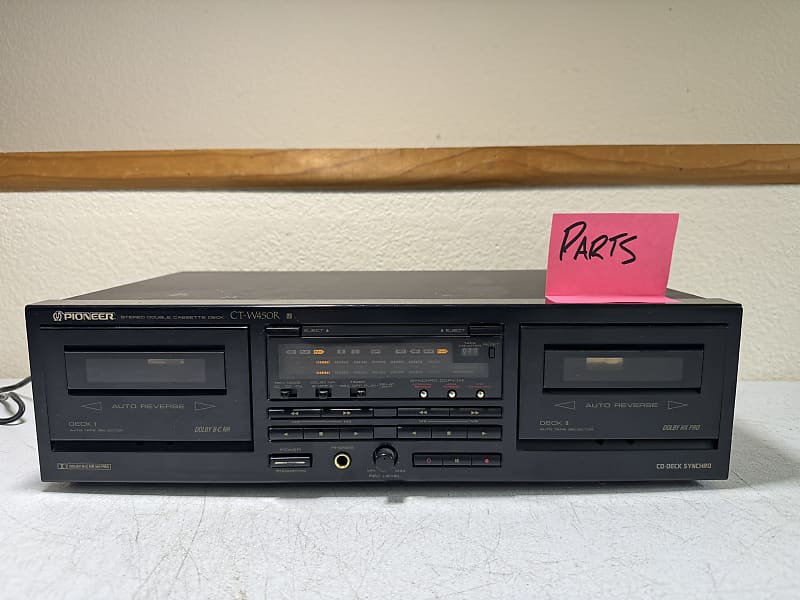 Pioneer CT-W450R Dual Casette Deck HiFi Stereo Vintage Audio Dubbing - PARTS  			
