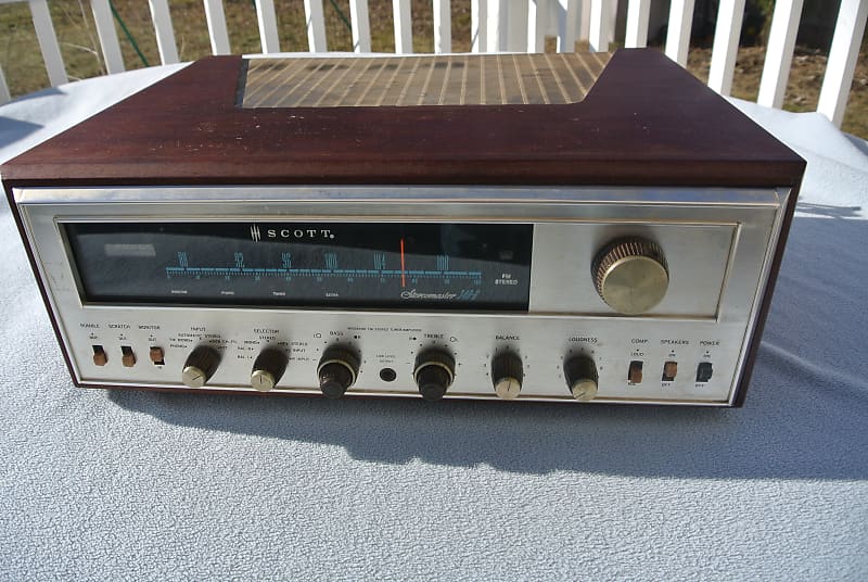Pickup Mass - Serviced SCOTT 340-B Stereo Tube AM/FM Tuner Amp Receiver w Wood Case  			