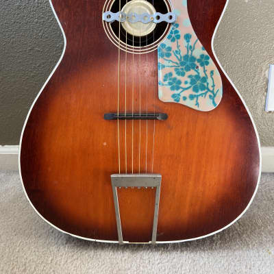 1960s Silvertone Acoustic Guitar USA (Airline Kay Harmony Truetone Danelectro Stella Epiphone) image 1