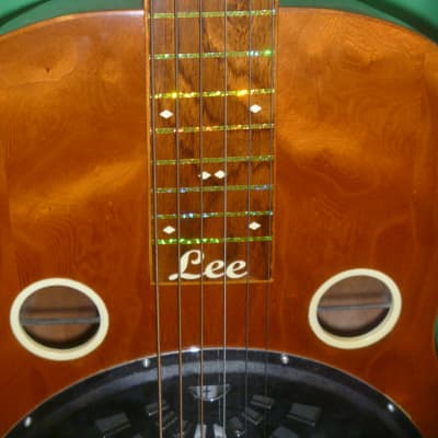 Lee Luthier built Resonator (Square Neck Six String) 2005 Lightly Flamed Maple image 7