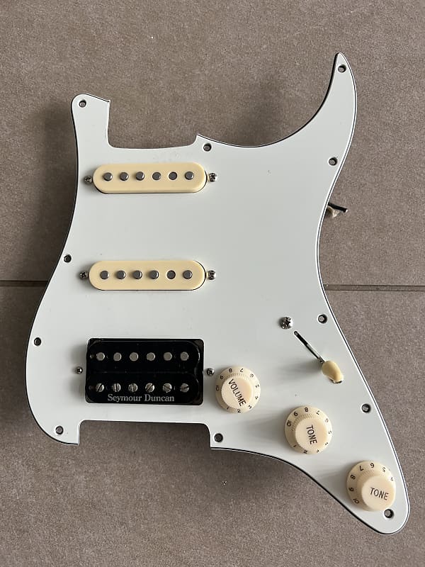 Fender Stratocaster Loaded Pickguard HSS w/ Seymour Duncan | Reverb