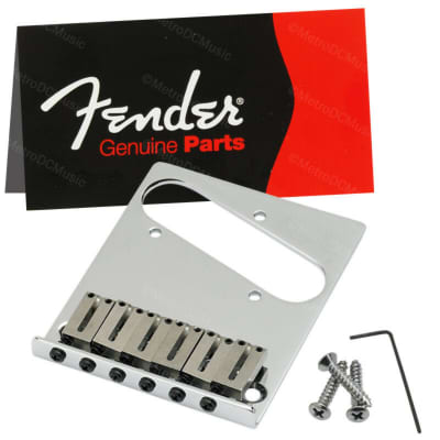FENDER - 6-Saddle American Series Telecaster Bridge Assembly Chrome - 0990807100 image 2