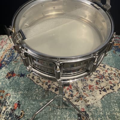 Rogers Vintage Big R, Dynasonic 14"x5"  Snare Drum 1976-1979 - Chrome Over Brass image 17