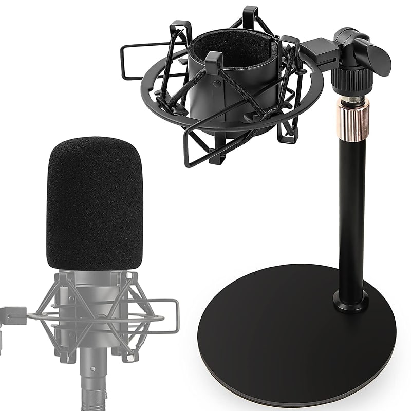 At2020 Desktop Mic Stand, Adjustable Height Table Mic Stand | Reverb