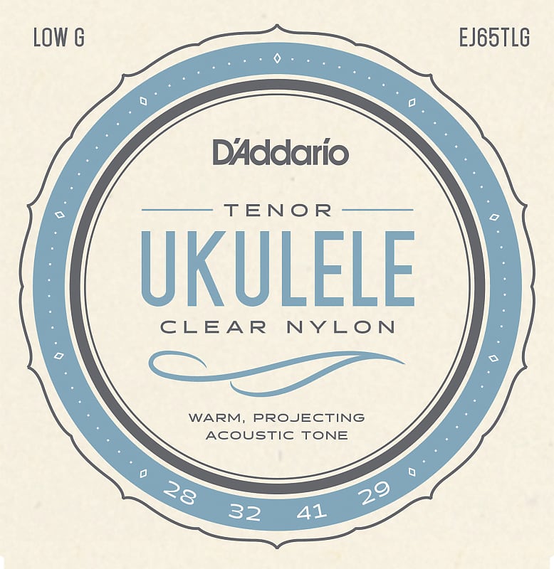 D'Addario EJ65TLGPro-Arté Custom Extruded Nylon Ukulele Strings Tenor Low-G imagen 1