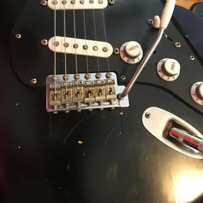 David Gilmour Inspired Replica Stratocaster Relic Aged Black Strat Partscaster image 6