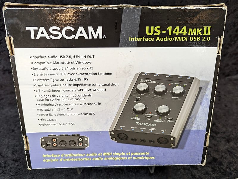TASCAM US-144MKII INTERFACE AUDIO USB 2x entr.mic/ligne, S/PDIF, MIDI I/O,  ligne, sort.moniteur