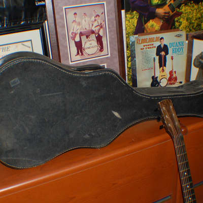 1930's Regal Kay Archtop Roundhole Acoustic Guitar Neck Reset Pro Setup Soft Shell Case image 12