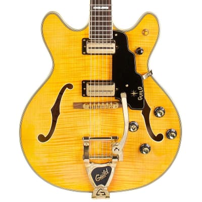 Guild Starfire VI - Semi Hollow Body Electric Guitar - Flamed Maple - Blonde  - with Case | Reverb