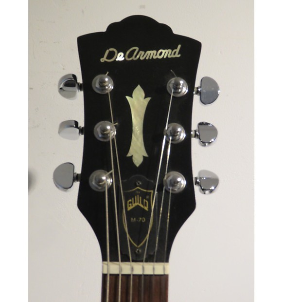 DeArmond by Guild M70 Electric Guitar - Black with Bigsby Trem