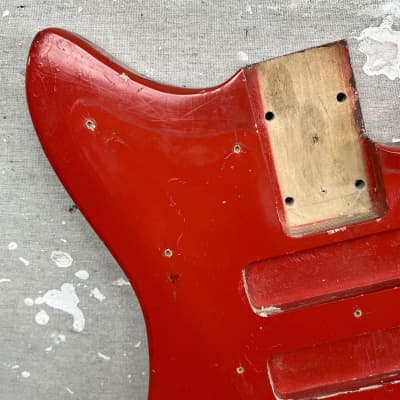 Vintage Vox Consort Guitar Body Red 1960's for Project or Restoration image 2
