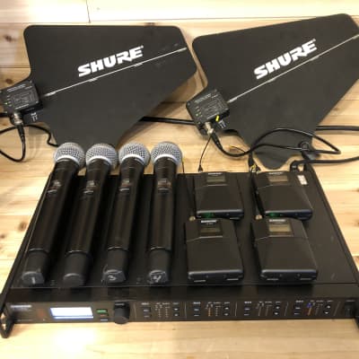 Shure ULXD4Q quad wireless receiver w 4x ULXD1 4x ULXD2 2x