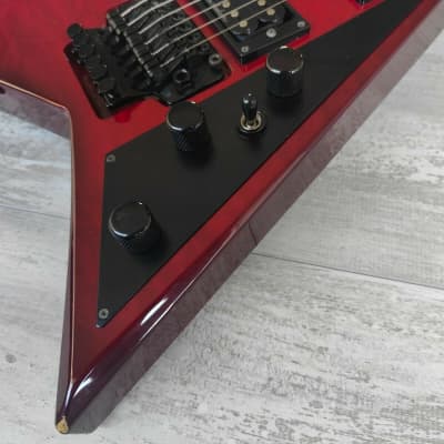 1996 Grover Jackson Japan MF Line Rhoads Flying V (Quilt Red