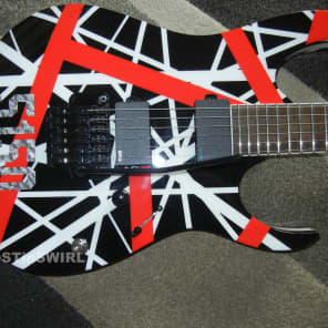 Ibanez RGIR20BE RG JEM Stripe Body and Neck Black, White and Red 5150 image 7