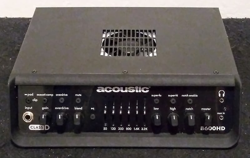 Acoustic B600HD Bass Amp Head Reverb