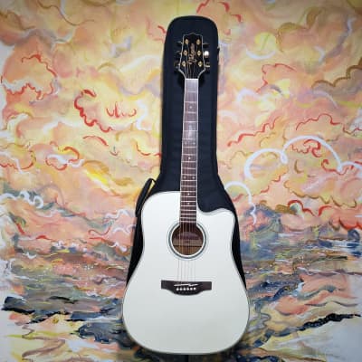 Takamine GD37CE PW G-Series 6-String Dreadnought Acoustic/Electric Guitar Gloss Pearl White w/ Takamine Gig Bag image 21