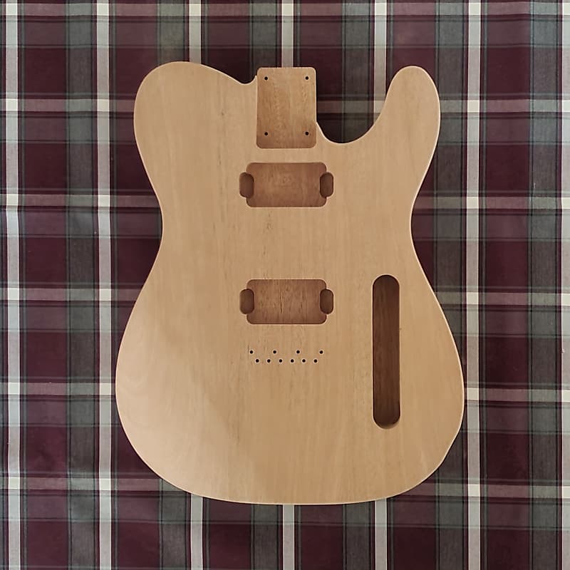 Woodtech Routing - 2 pc Mahogany - Arm & Belly Cut - Double Humbucker Telecaster Body - Unfinished image 1