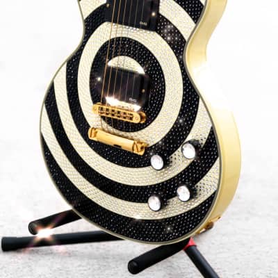 2009 Gibson Zakk Wylde Les Paul Custom Bullseye UNPLAYED Swarovski Crystals and Gold image 13