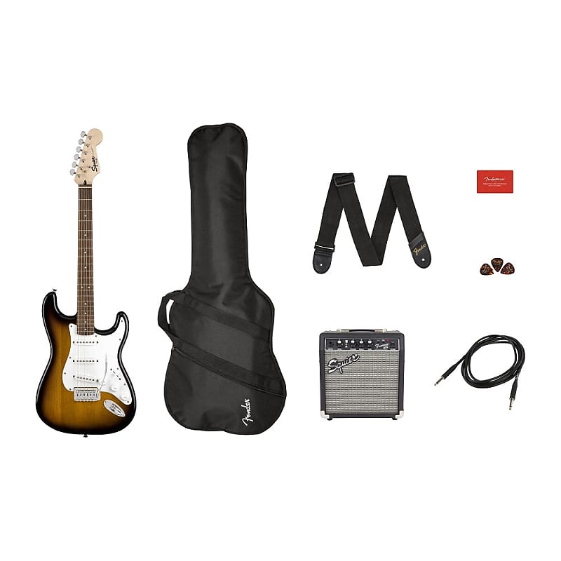 Fender Squier Stratocaster All-in-one Pack in Brown Sunburst - 0371823032 image 1