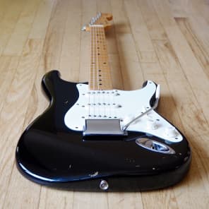 2001 Fender Stratocaster Custom Shop Relic 1956 Reissue Blackie w/ COA & ohsc image 11