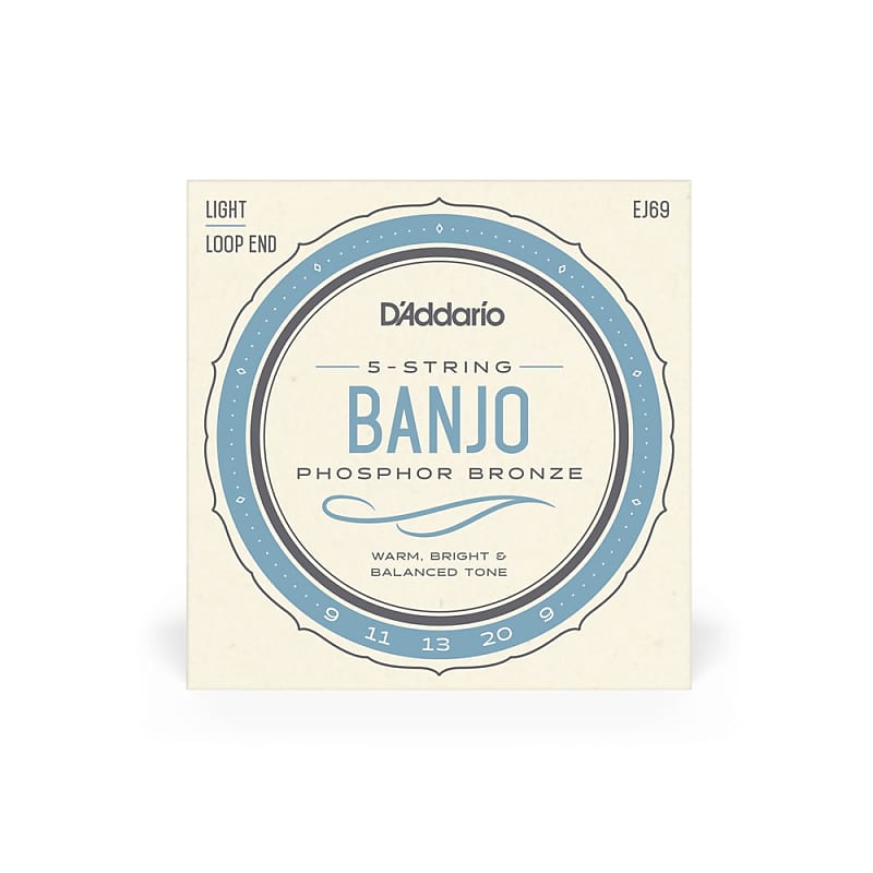 D'Addario EJ69 5-String Banjo Strings, Phosphor Bronze, Light, 9-20 image 1