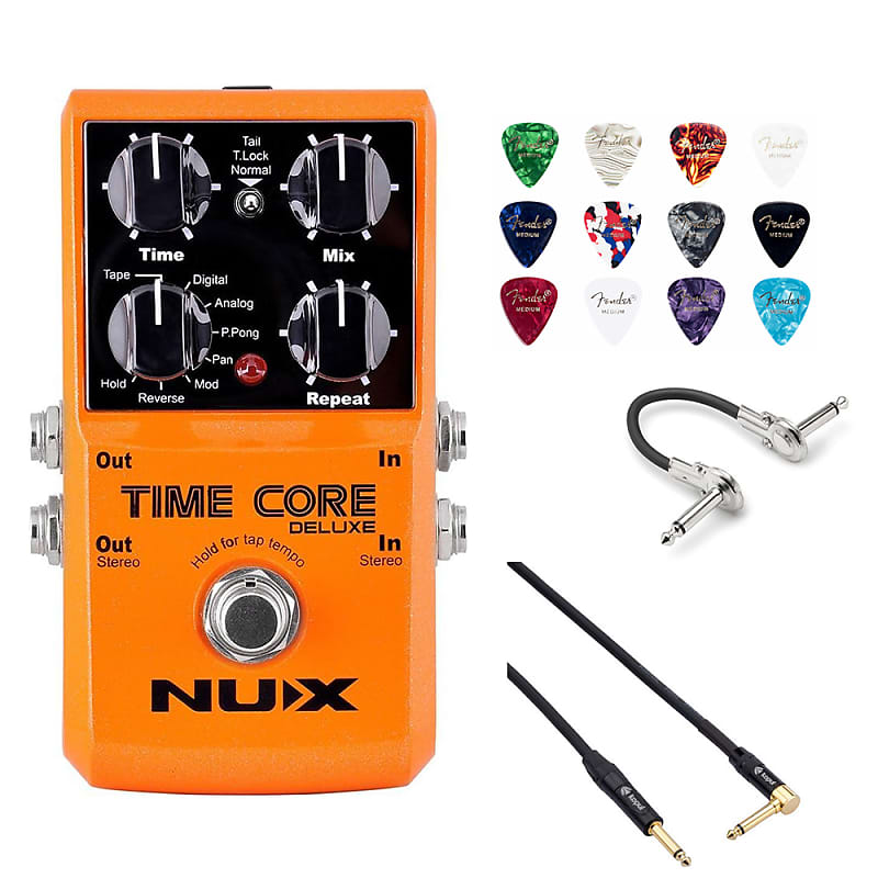 NUX Time Core Deluxe mkII Pedal with 7 Different Delays, Reverb