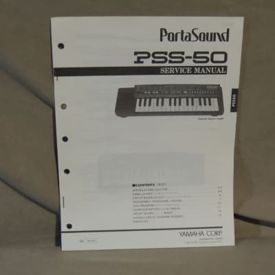Yamaha PortaSound PSS-50 Service Manual [Three Wave Music]