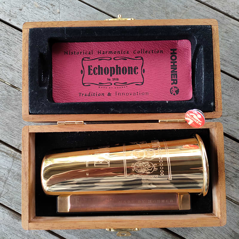 Hohner Echophone ハーモニカ 本体 No.3810 Original Hohner Echophone No. 3810 with brass moldy cup with