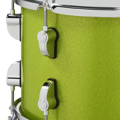 PDP New Yorker 4 Piece Shell Pack - 16/10/13/14 - Electric Green Sparkle - PDNY1 image 2