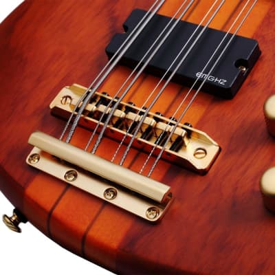 Schecter Stiletto Studio-8 Honey Satin + FREE GIG BAG - 8-String Electric Bass Guitar Studio 8 image 6