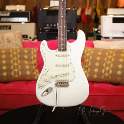 K-Line Springfield S-Style Electric Guitar - Left Handed! - Olympic White Finish #030537! for sale
