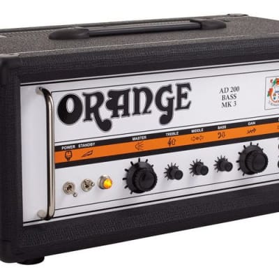 Orange AD200B-BK 200 Watt Bass Guitar Amplifier Head in Black image 1