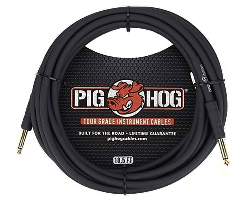 Pig Hog PH186 - 18.6" Tour Grade 1/4" Instrument Cable image 1