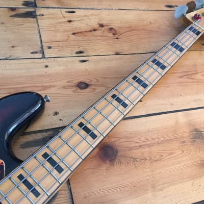 1970s Columbus Bass Guitar Made in Japan Roadworn Big Block Inlays image 4