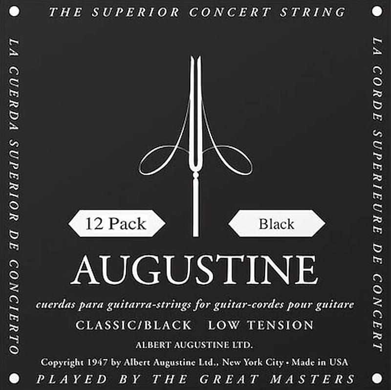 Classic/Black Low Tension Nylon Guitar Strings Augustine Reverb