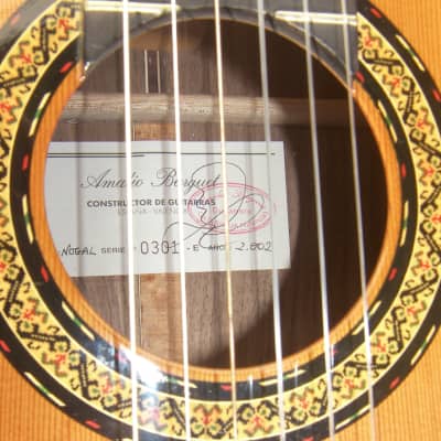 Amalio Burguet Nogal 2002  solid Spruce Walnut with an Cedar Top Excl. cond 655 Scale 52 nut HS Case image 1