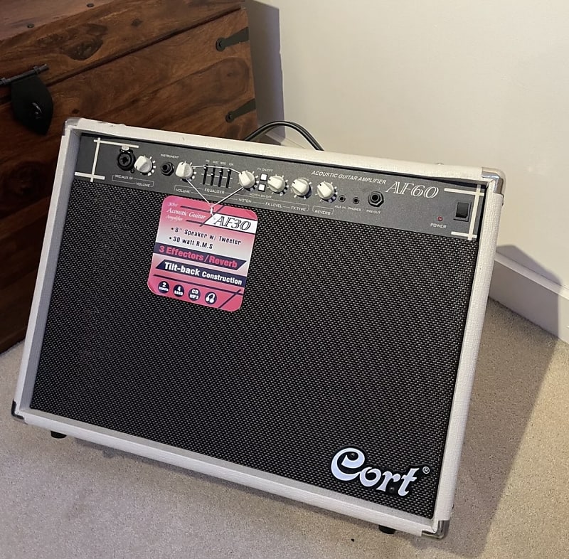 Cort AF30 Acoustic Instrument Amplifier, 30 Watts Tilt-back Design - Cream image 1