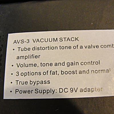 Tom's Line Engineering AVS-3 Vacuum Valve Stack Simulator Guitar Effects Pedal image 9